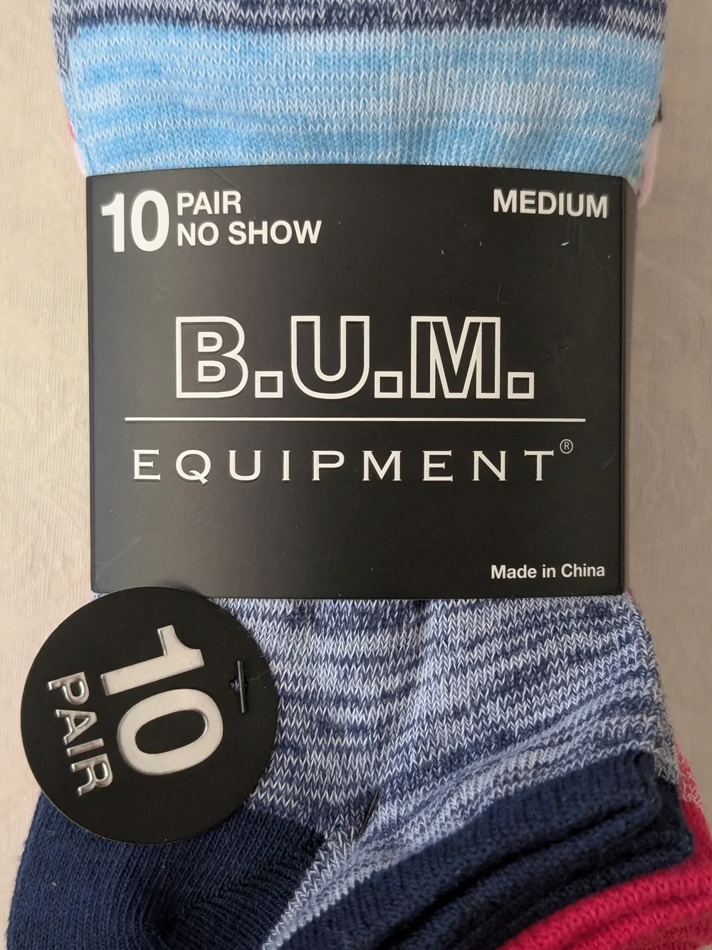B.U.M. Equipment Hello Kitty No-Show Socks 10 Pairs M Multicolor Stretch